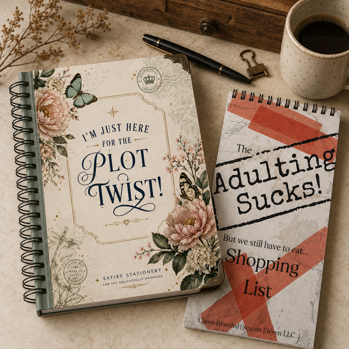 Handmade notebooks and journals by Satire Stationery
