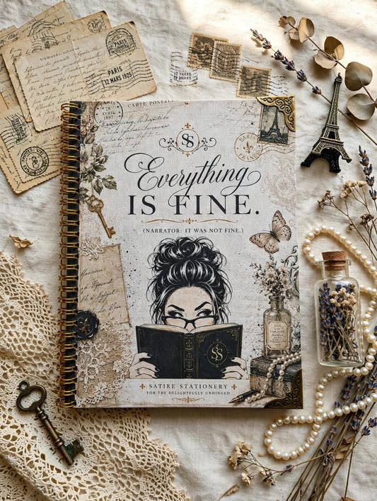 Everything Is Fine notebook lifestyle photo