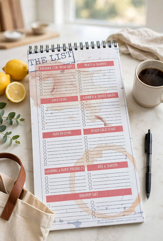 Adulting Sucks handmade grocery list notepad