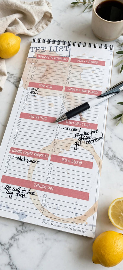 Adulting Sucks categorized grocery list pages